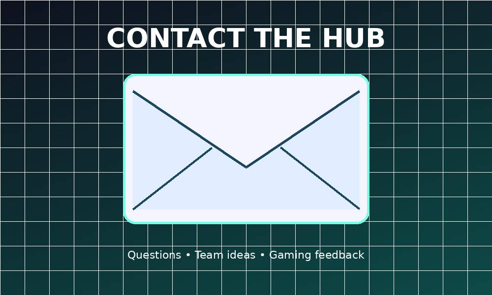 Illustrated envelope for gaming website contact messages